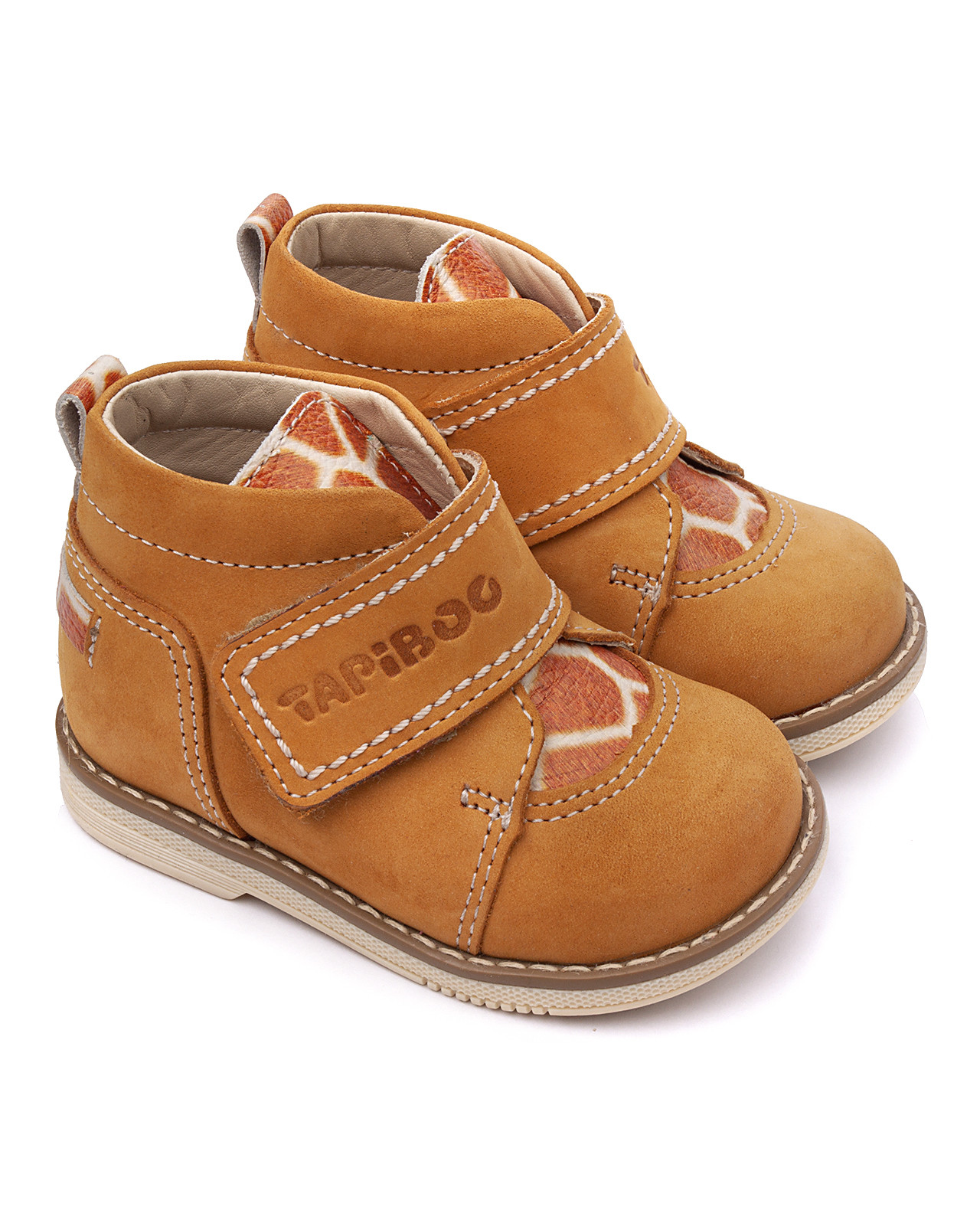 ботинки детские 24015 нарцисс коричневый твид 2021 р19 Ботинки ДЕТСКИЕ TAPIBOO Нарцисс жираф (76480, 25)