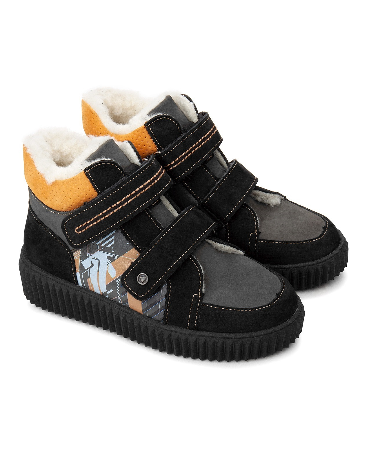 Ботинки детские Tapiboo КАИР терракот/принт-схема (80908, 33) ботинки детские tapiboo каир олива 80605 32